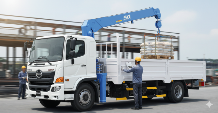 Giá Hino gắn cẩu và lưu ý khi lựa chọn cấu hình
